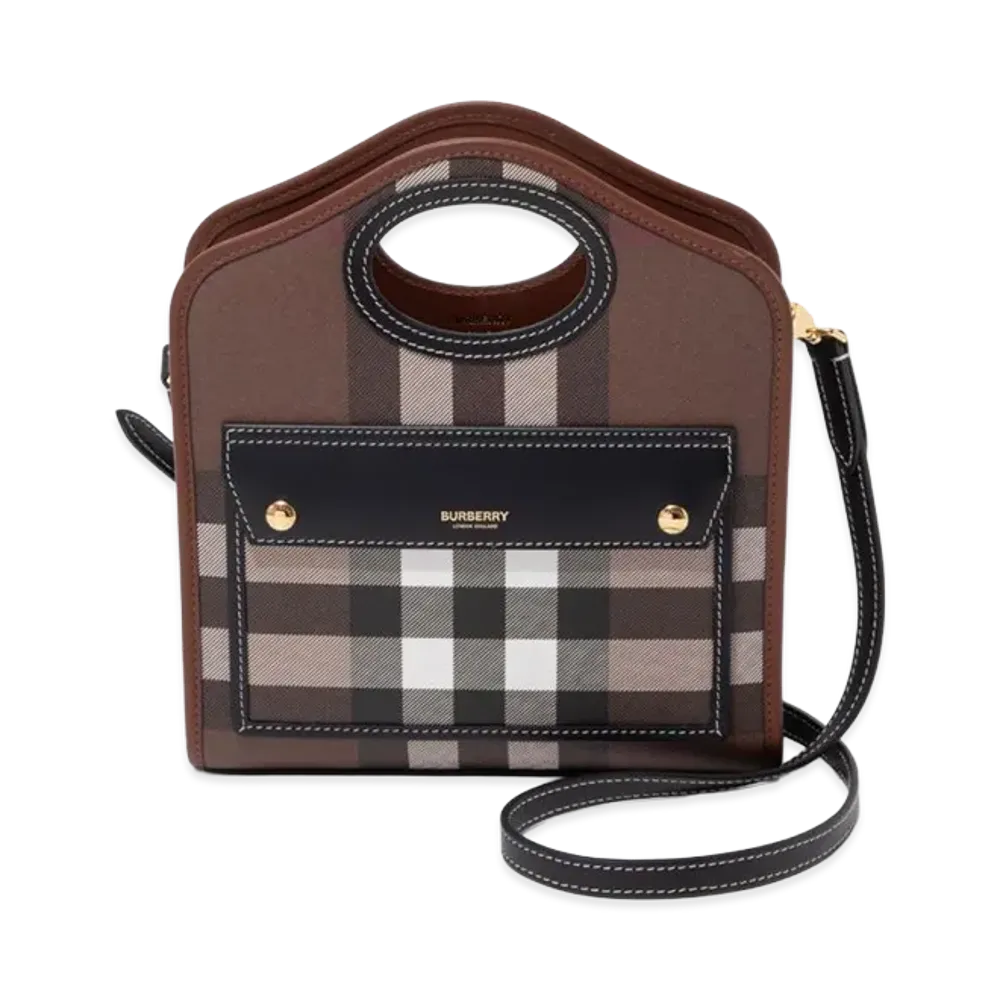 Burberry Women's Mini Pocket Bag "Dark Birch Brown"