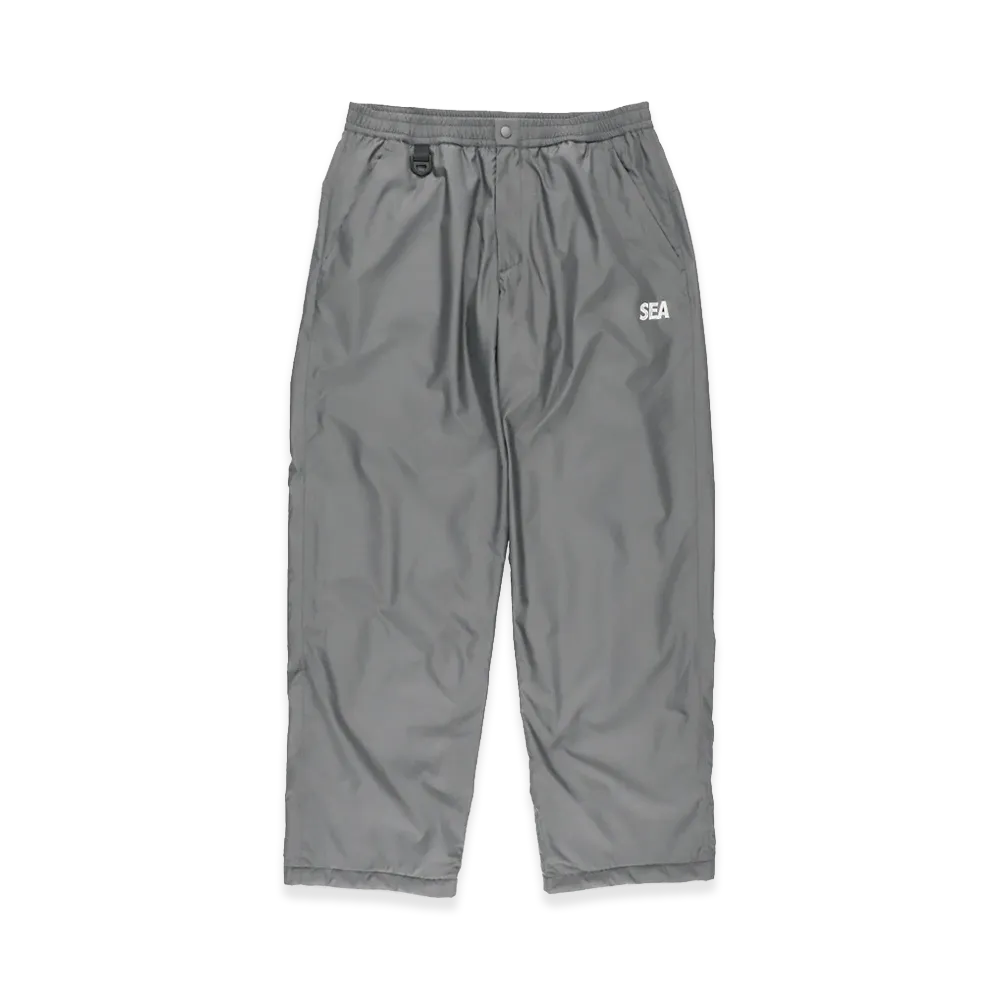 WIND AND SEA Warm Up Pants With Fishingnet Recycle Material "Gray"