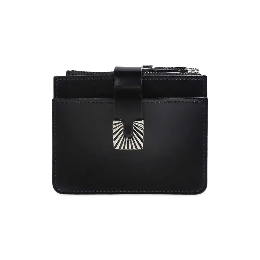TOGA VIRILIS Leather wallet square tip "BLACK"