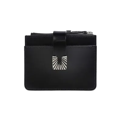 TOGA VIRILIS Leather wallet square tip "BLACK"