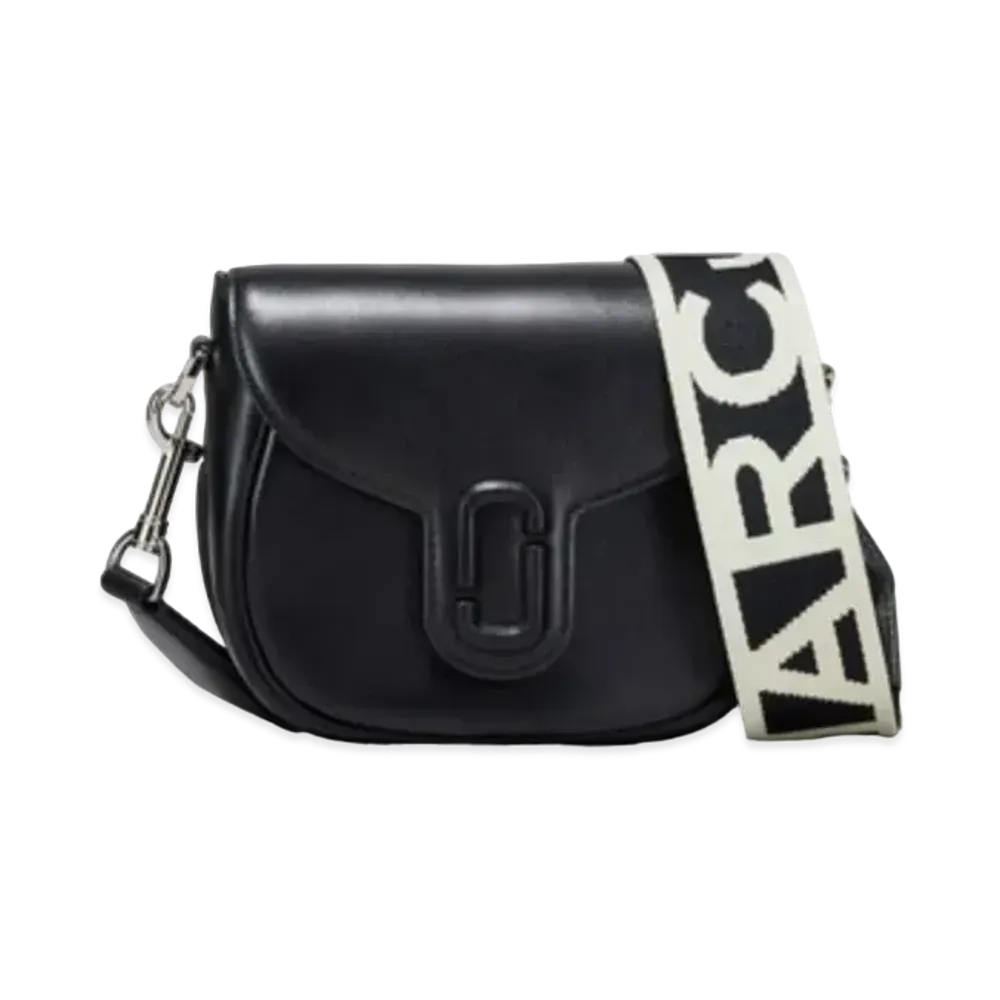 Marc Jacobs The Leather Covered J Marc Saddle Bag Small "Black"