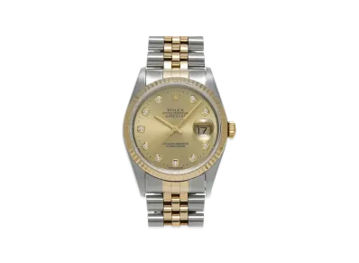 ROLEX Datejust 10P Diamonds "Champagne/Stainless Steel/Yellow Gold"