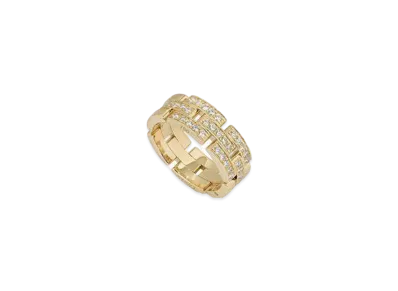 Cartier Maillon Panthere Ring, 3 Half Diamond-Paved Rows