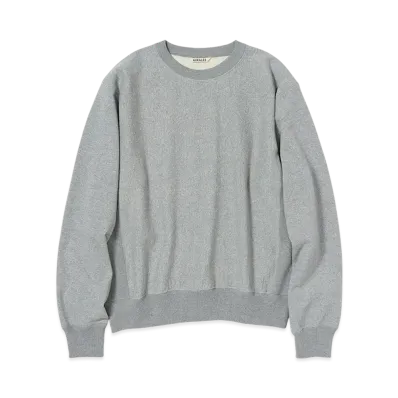 AURALEE Smooth Soft BD Sweat P/O "Top Gray"