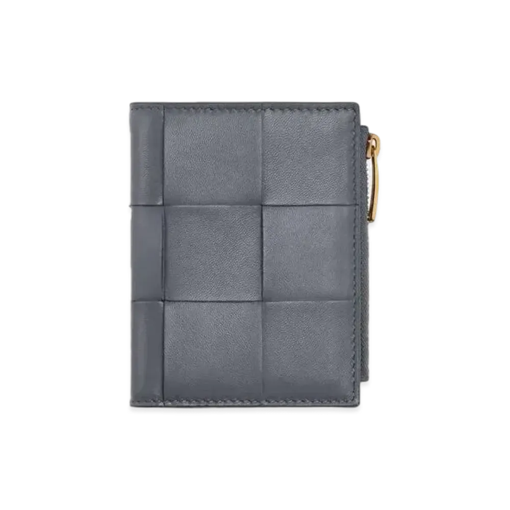 Bottega Veneta Bifold Zipped Wallet "Thunder"
