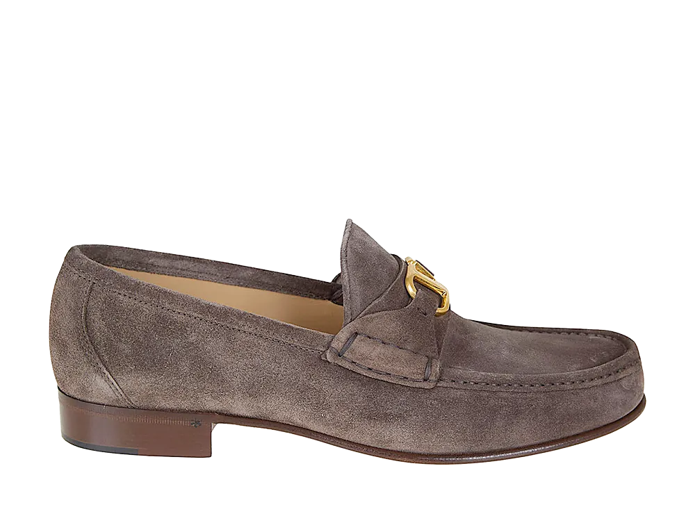 Valentino Garavani Loafer Vlogo Signature Crosta A. Brass Logo "SHADOW"