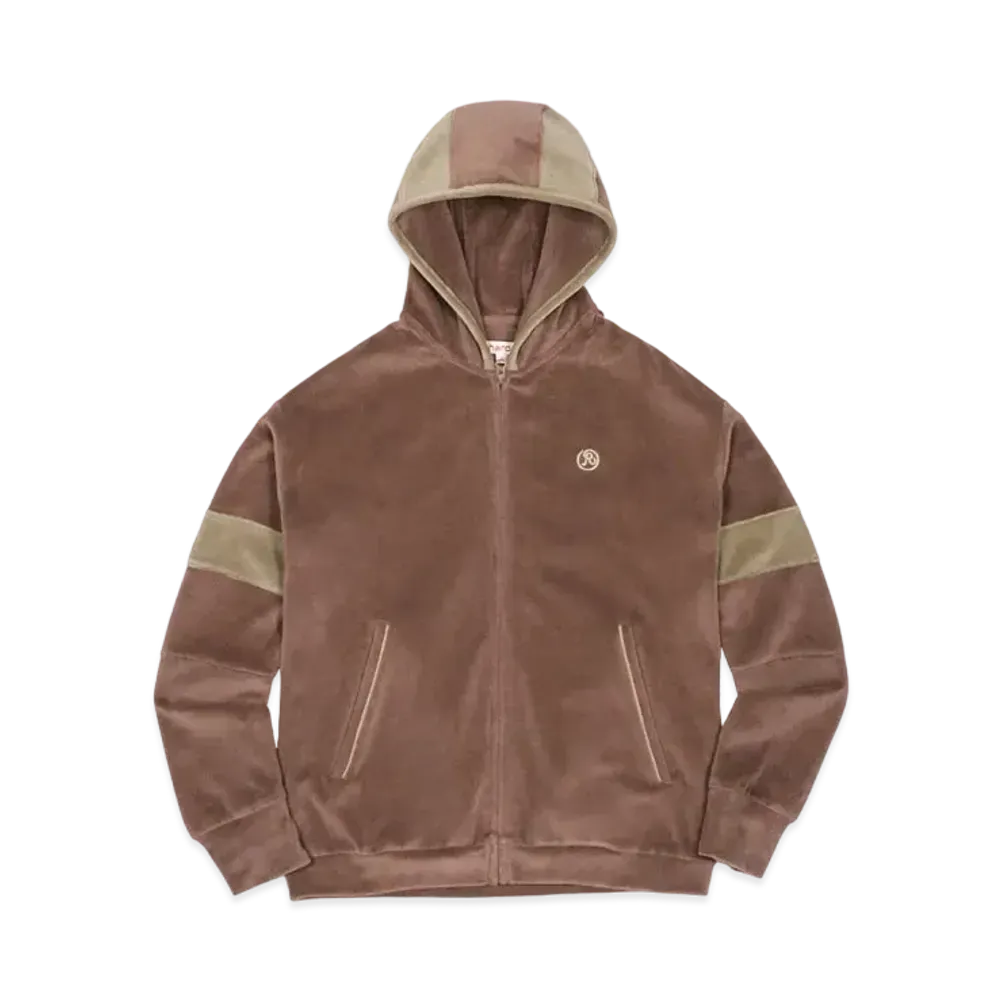 Richardson VELOUR PANEL HOODIE "Brown"