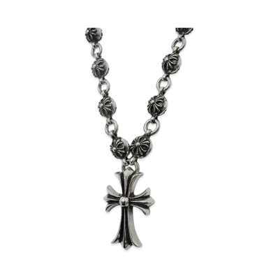 Chrome Hearts #1 Cross Ball Chain Small CH Cross "Silver"