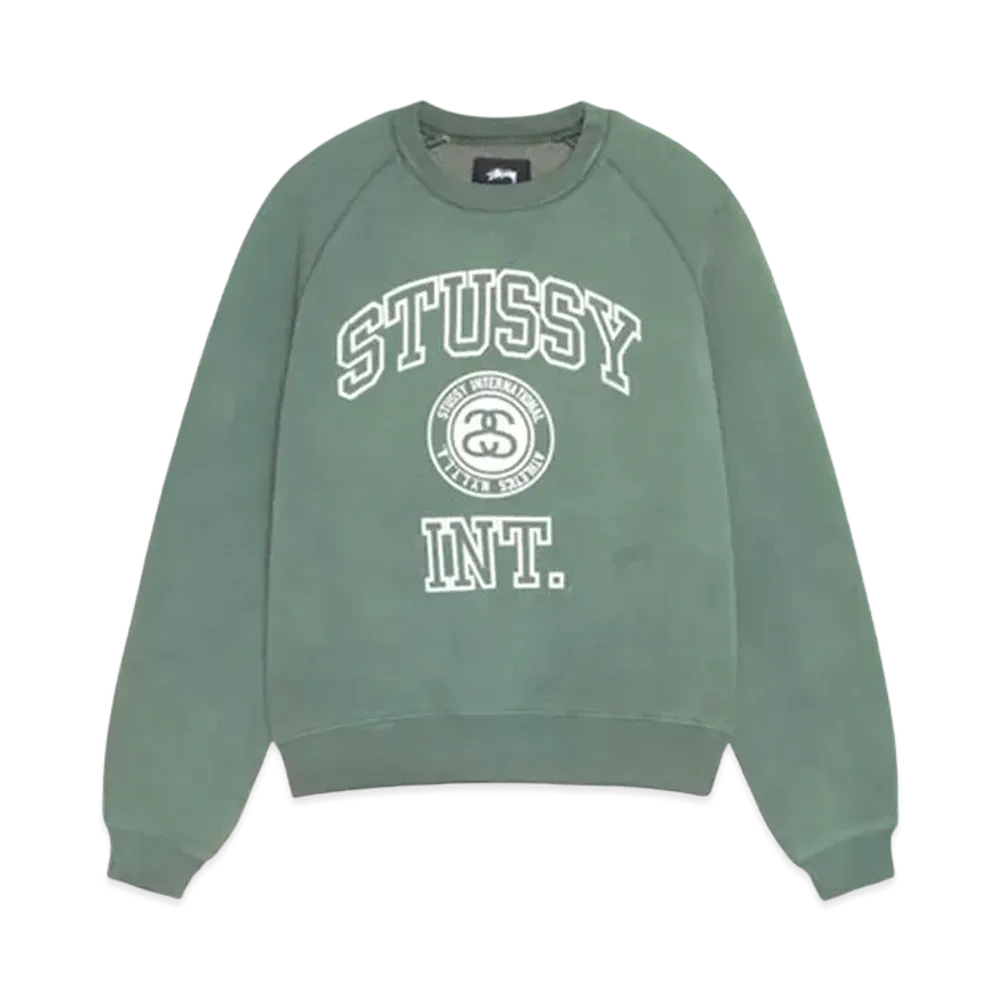 Stussy Overlock Varsity Raglan Crew "Pine"