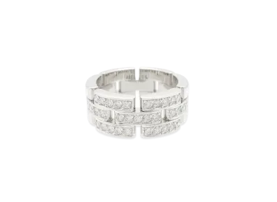 Cartier Maillon Panthere Ring, 3 Half Diamond-Paved Rows