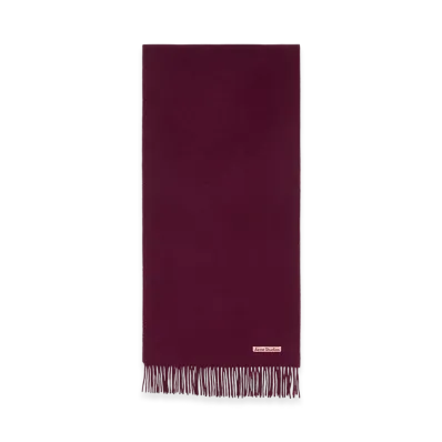 Acne Studios Fringed Wool Scarf - Narrow "Burgundy Melange"