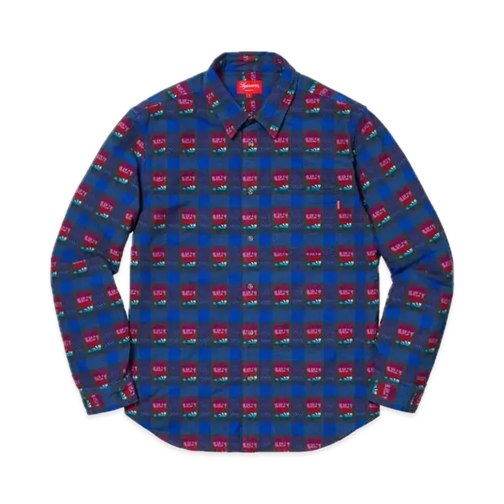Supreme Rose Buffalo Plaid Shirt "Royal"