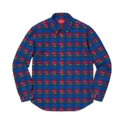 Supreme Rose Buffalo Plaid Shirt "Royal"