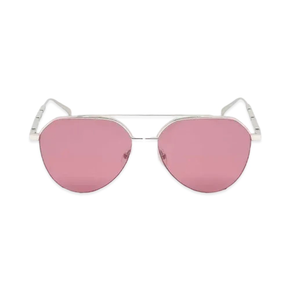Alexander McQUEEN Metal Plate Pilot Sunglasses "Burgundy"