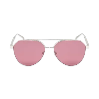 Alexander McQUEEN Metal Plate Pilot Sunglasses "Burgundy"