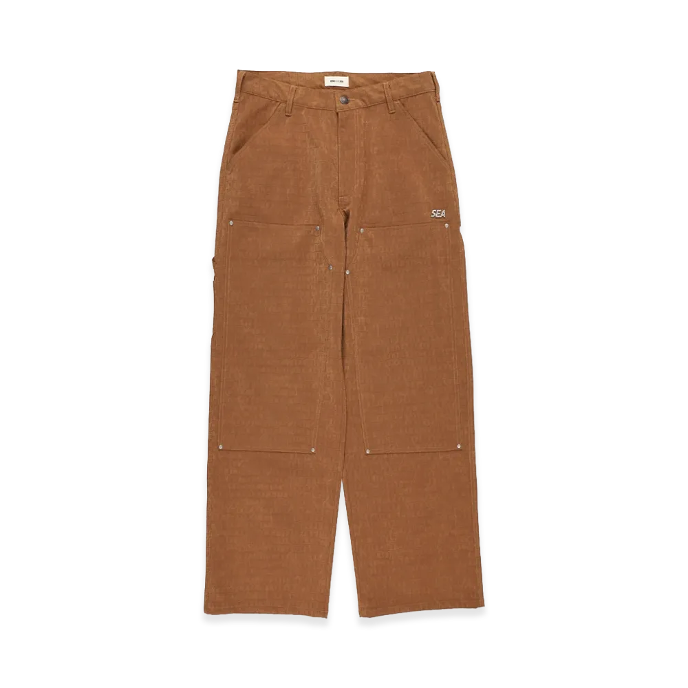 WIND AND SEA Syntetic Leather Double Knee Pant "Camel"