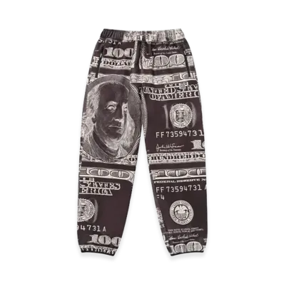 BlackEyePatch Big Hundereds Patterned Fleece Pants "Black"