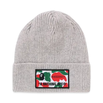 A BATHING APE x PAGANI Logo Beanie "Gray"