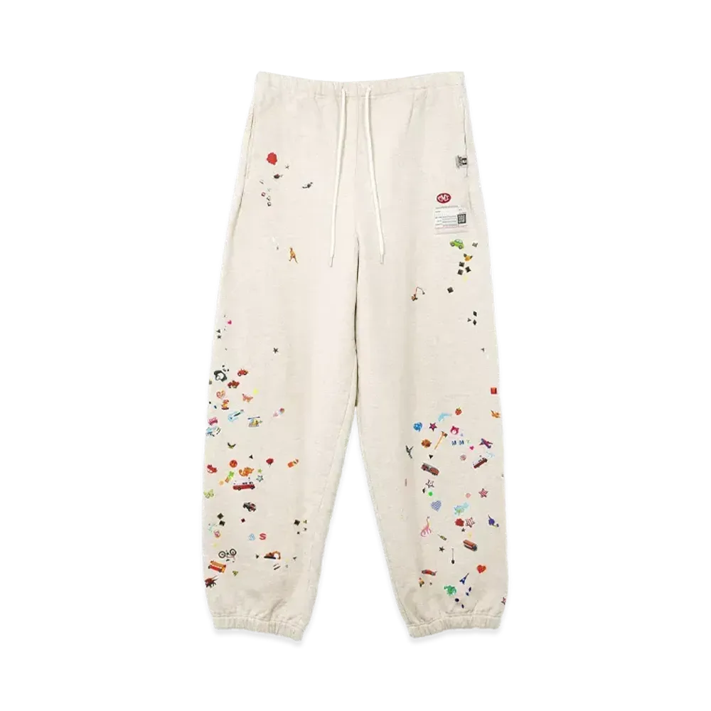 Maison MIHARA YASUHIRO Sticker Printed Sweat Pants "White"