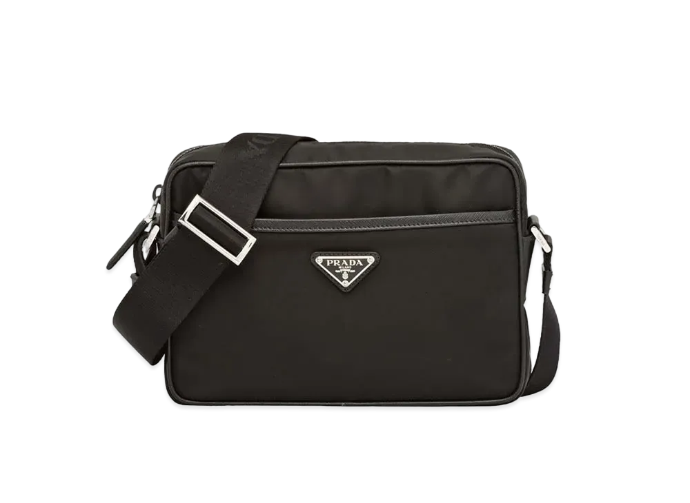 PRADA Re-Nylon And Saffiano Leather Shoulder Bag "Black"