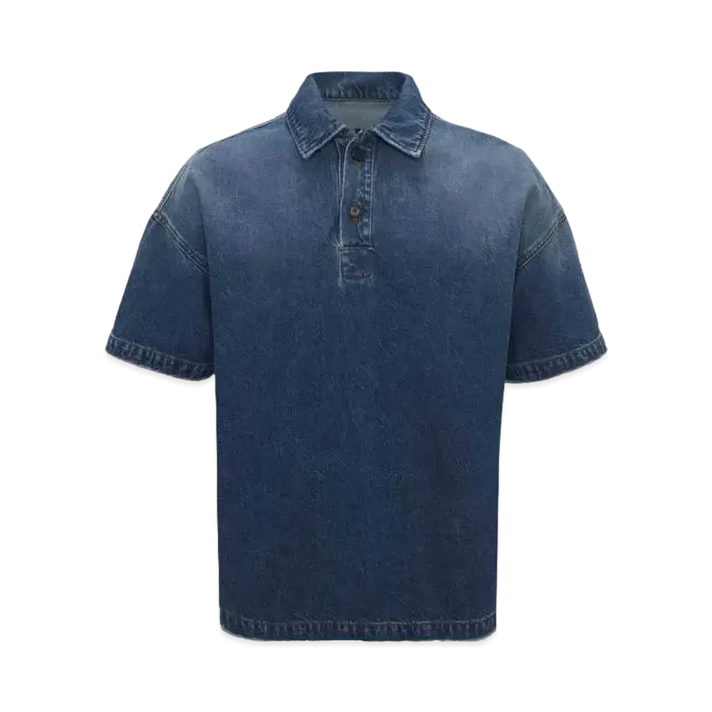 JW ANDERSON Denim Polo Shirt "Light Blue"