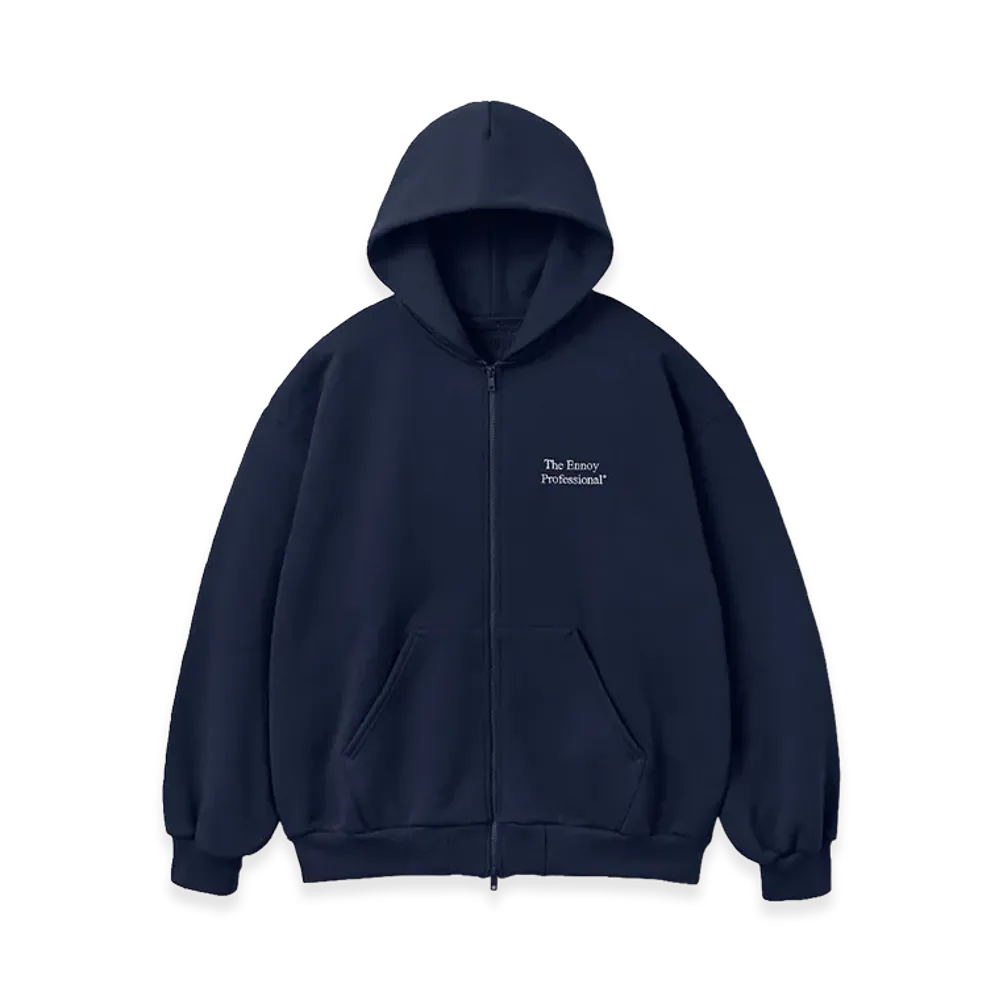 ENNOY Double Zip Hoodie "Navy"