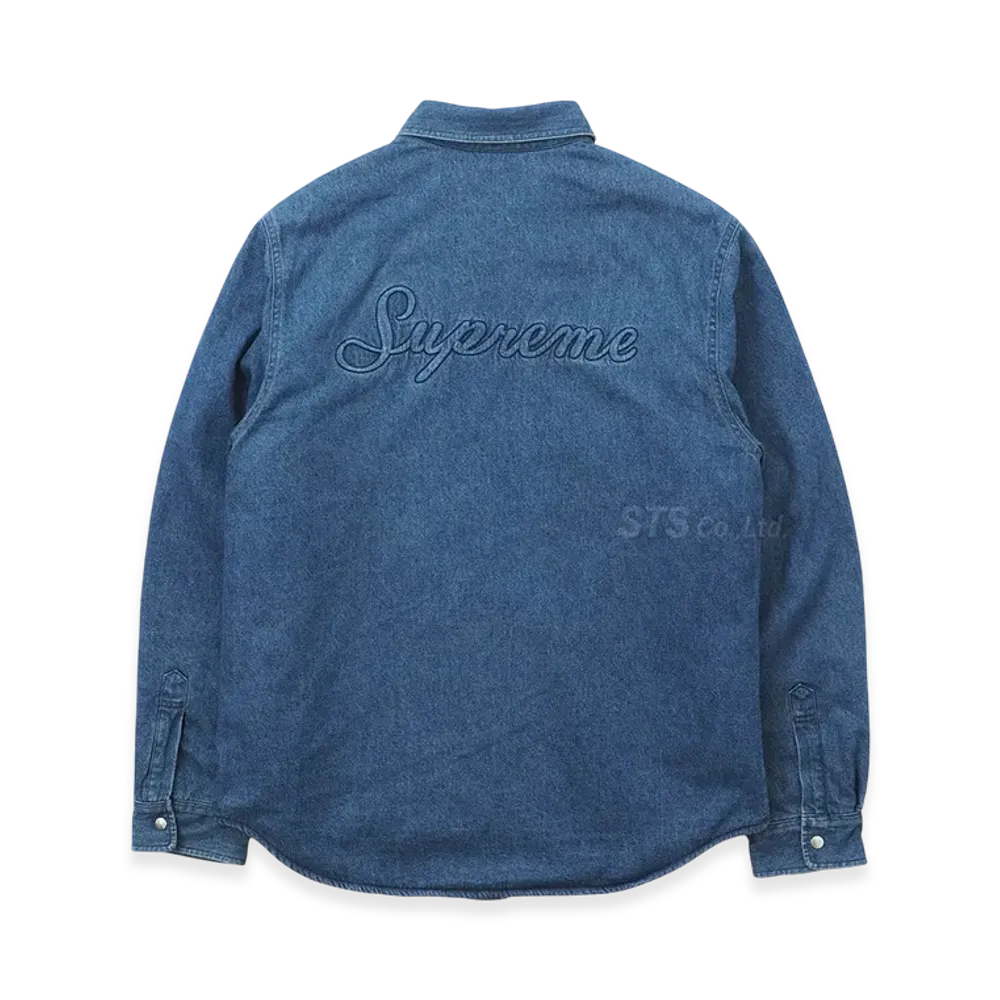 Supreme Sherpa Lined Denim Shirt "Blue"