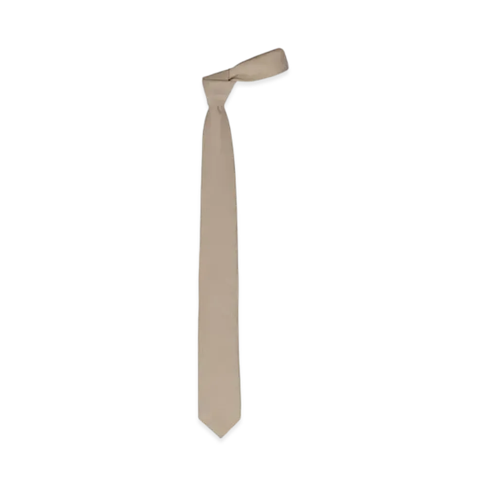 Graphpaper Boiled Wool Necktie "Beigh"