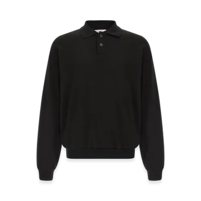 The Row 'Ry Top' Polo Shirt "Black"