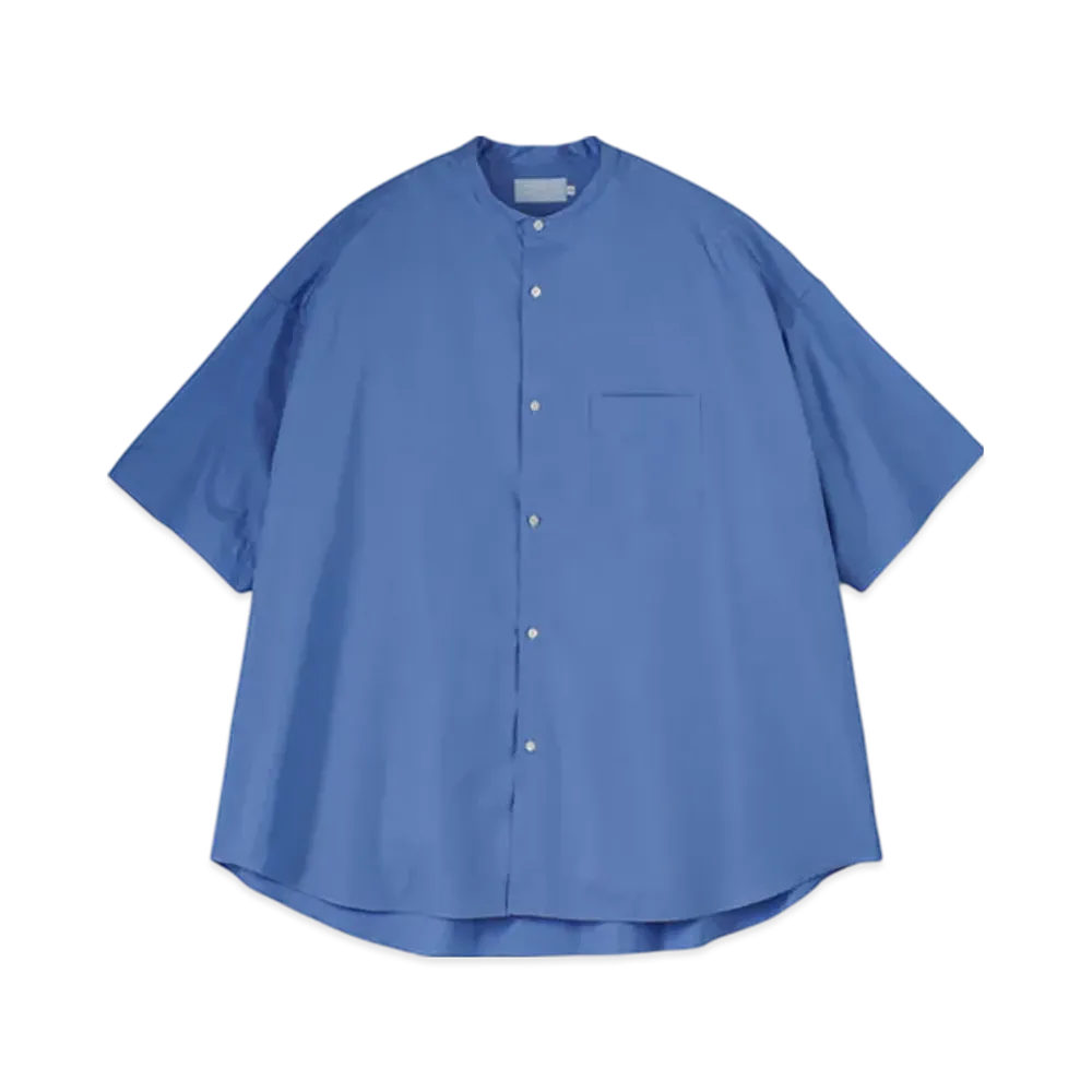 Graphpaper Alumo For Gp S/S Oversized Band Collar Shirt "Blue"