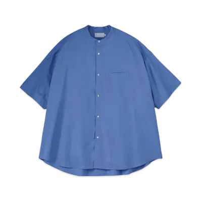 Graphpaper Alumo For Gp S/S Oversized Band Collar Shirt "Blue"