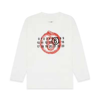 MM6 Maison Margiela Women's Year Of The Snake Long Sleeve "White"