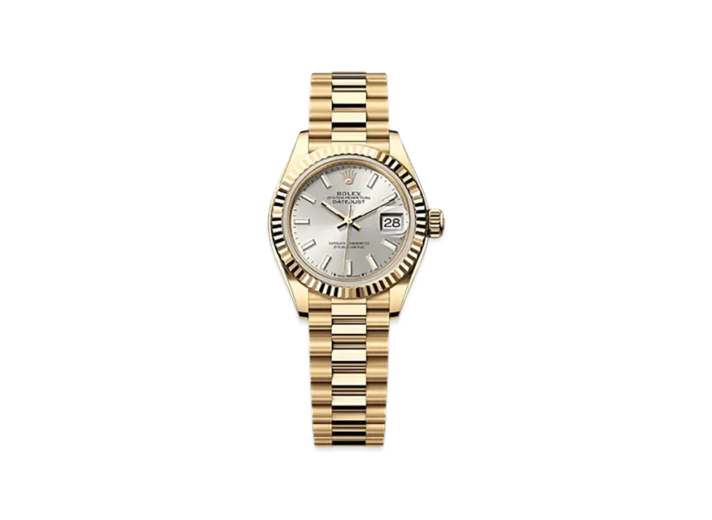 ROLEX Lady-Datejust 28mm Yellow Gold 279178 "Silver"