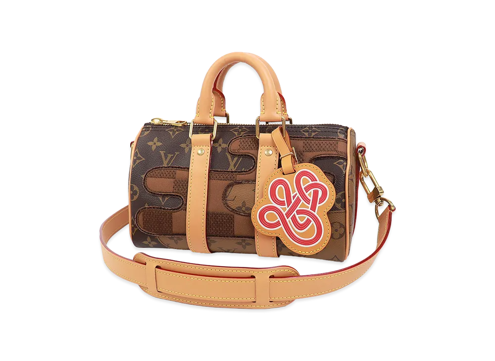 Louis Vuitton Keepall Bandouliere 25 Monogram Landscape Mini Boston Bag "Brown"