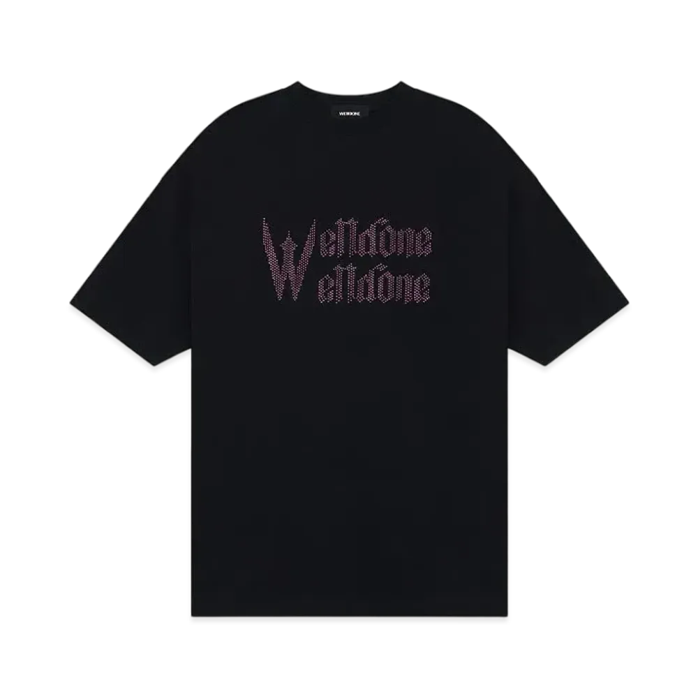 WE11DONE Rhinestone T-shirt "Black"