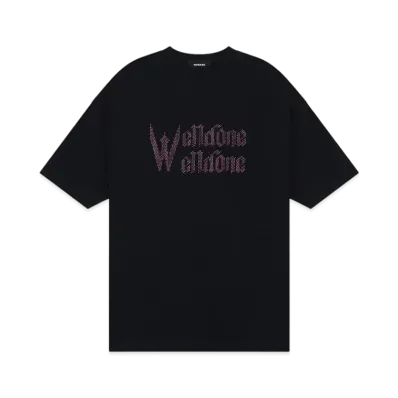 WE11DONE Rhinestone T-shirt "Black"
