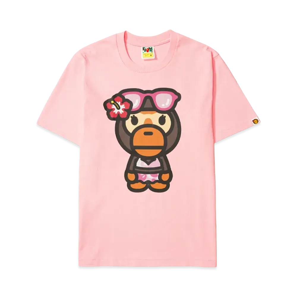 A BATHING APE Women's Big Baby Lisa Summer Tee "Pink"