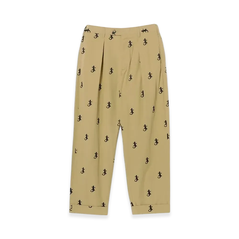ENGINEERED GARMENTS Carlyle Pant - Gecko Embroidery "Khaki"