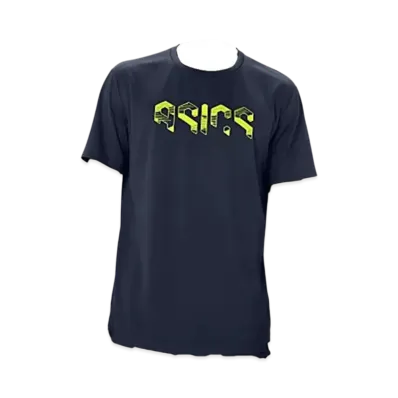 Asics Hex Graphic Dry Shirt "Midnight/Safety Yellow"