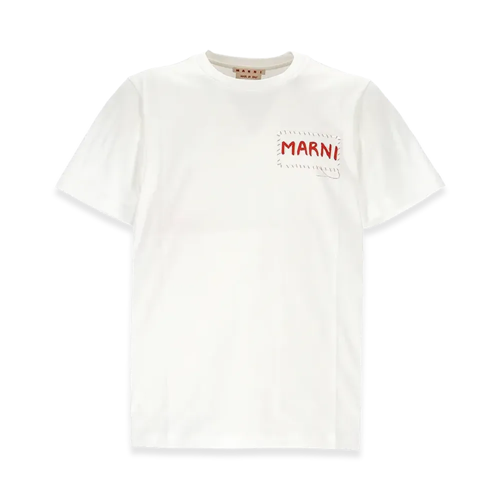 MARNI Logo Patch T-Shirt "White"