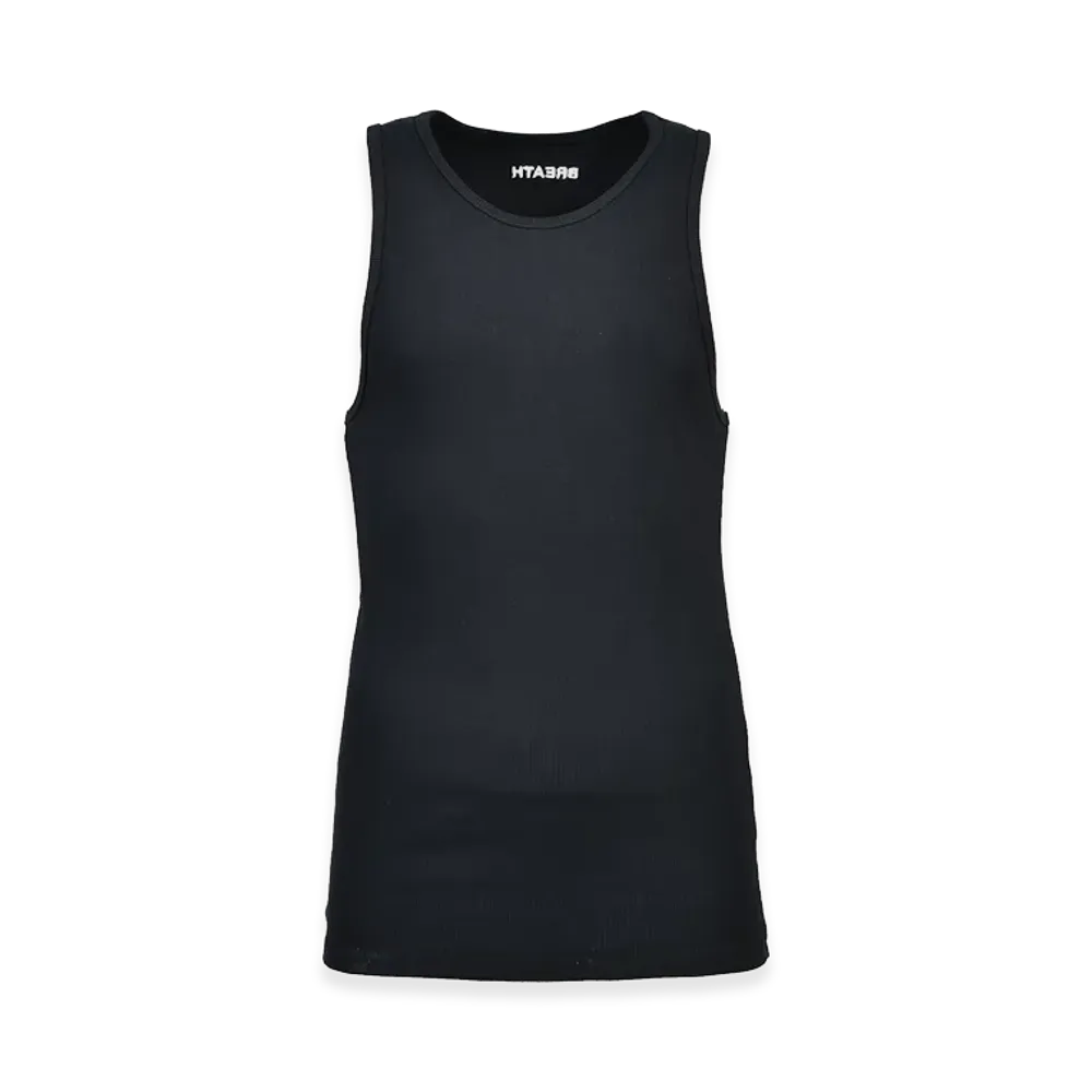 BREATH Logo Rib Tank Top "Black"