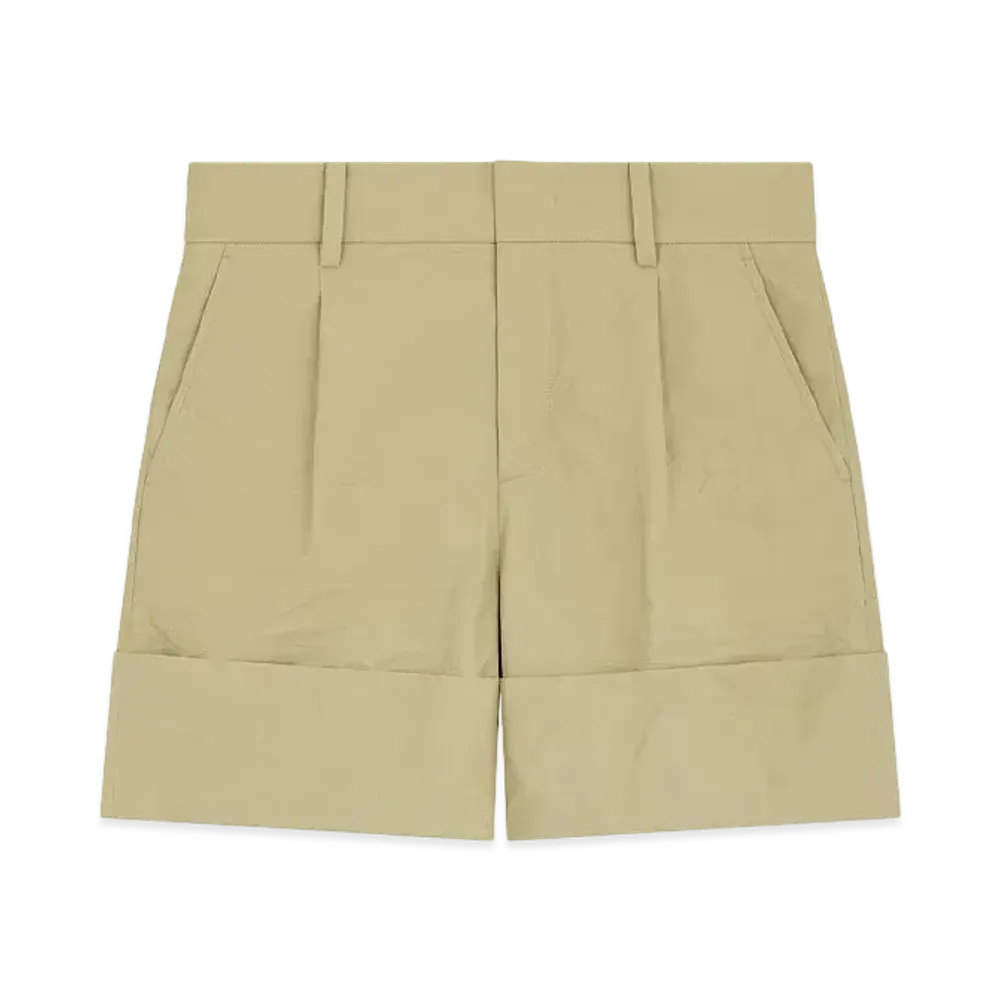 WE11DONE Wide Roll-up Shorts "Beige"