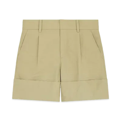 WE11DONE Wide Roll-up Shorts "Beige"