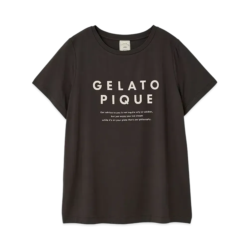 GELATO PIQUE Cool Touch Sensation Cool Rayon Logo T-Shirt "Charcoal Gray"