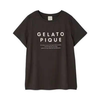 GELATO PIQUE Cool Touch Sensation Cool Rayon Logo T-Shirt "Charcoal Gray"
