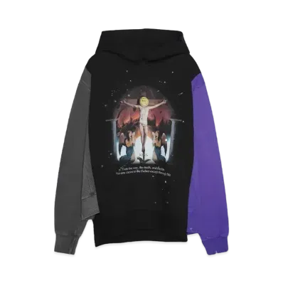 SOMEIT REBUILD HOODIE "CHARCOAL/BLACK/PURPLE"