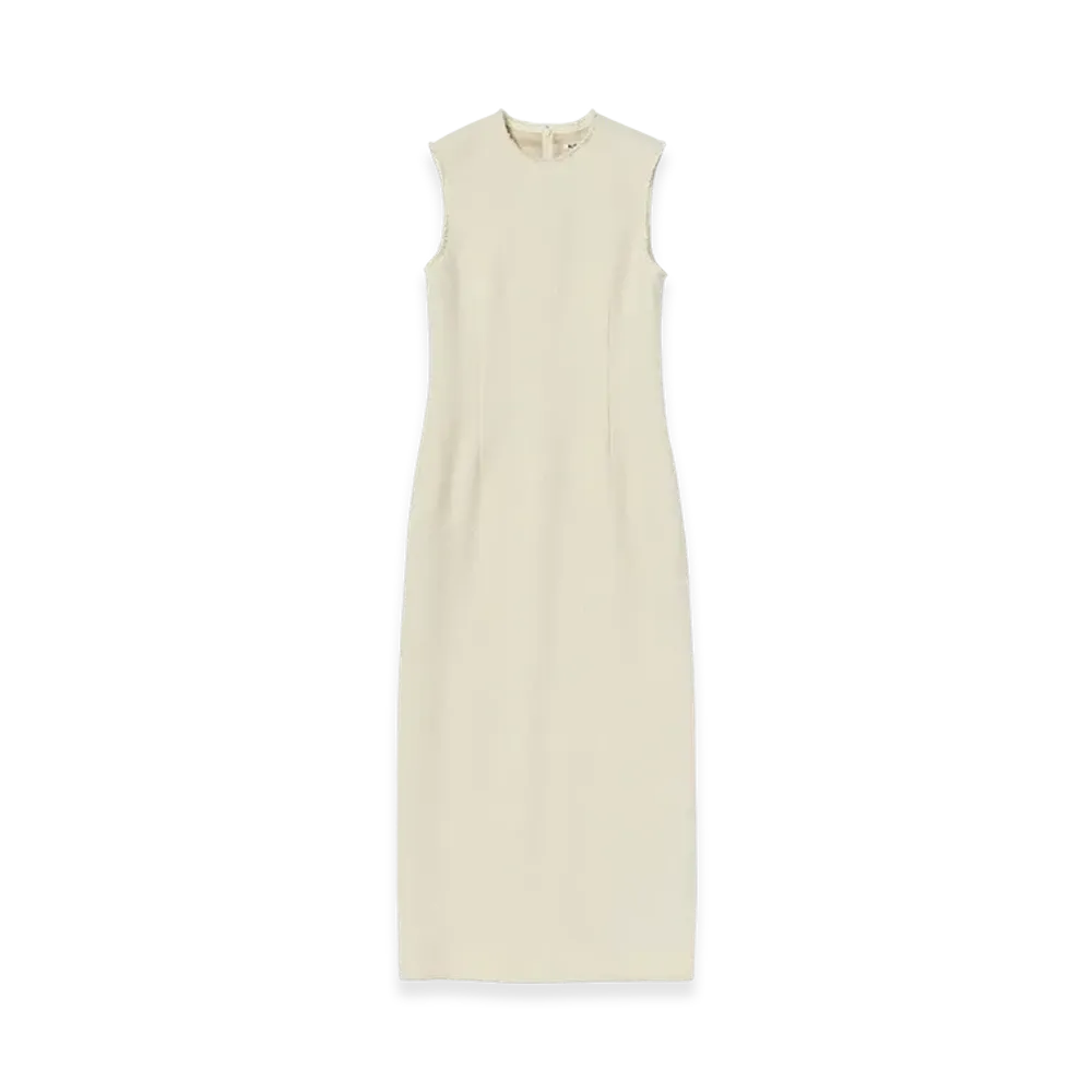 AURALEE Homespun Tweed Dress "Ivory White"