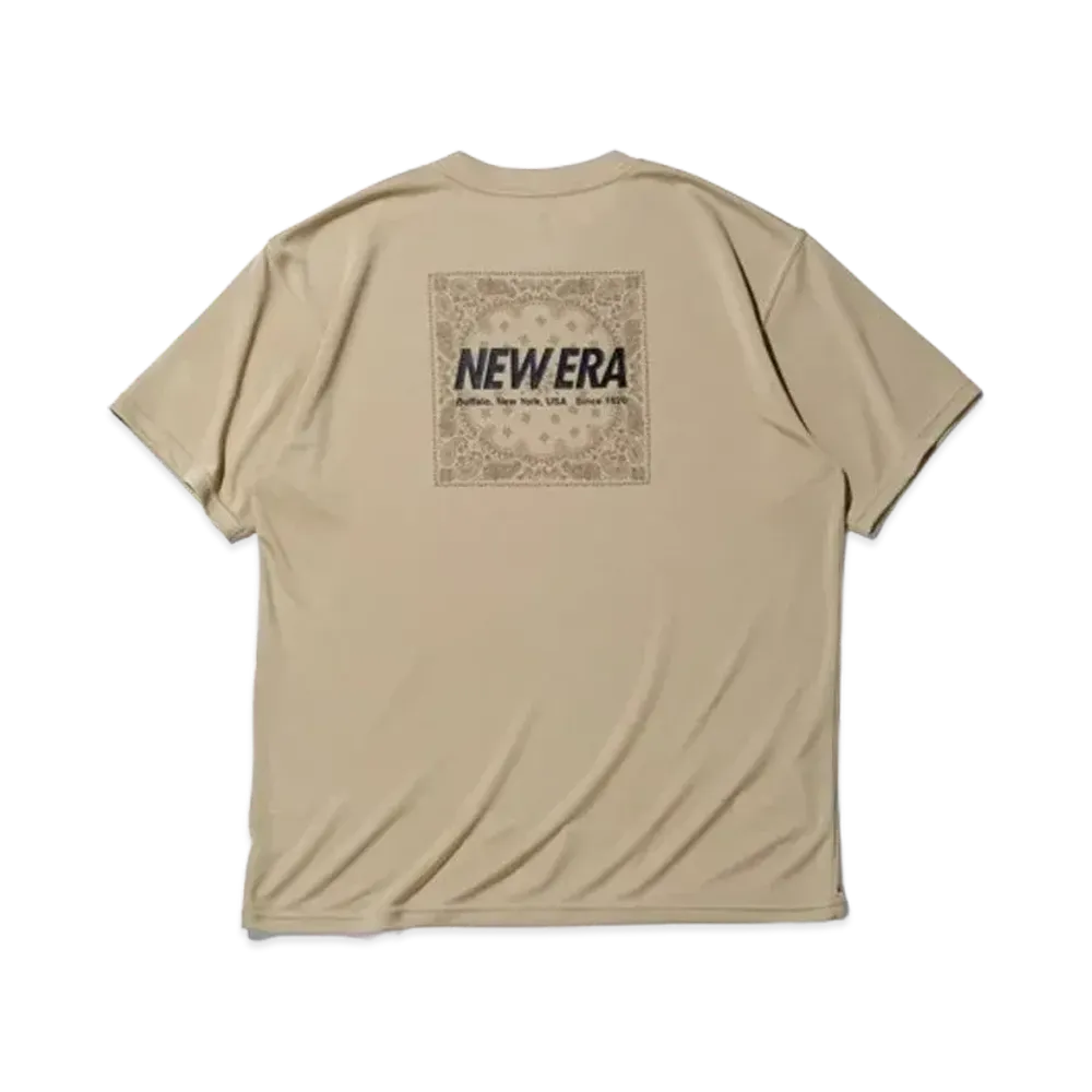 NEW ERA Performance Apparel Short Sleeve Tech T-Shirt Paisley Regular Fit "Beige"