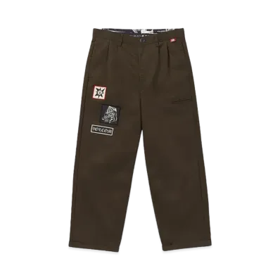 VOLCOM TOKYO TRUE FEATURED ARTIST YUSUKE SERVICES PANTS "DARK BROWN"