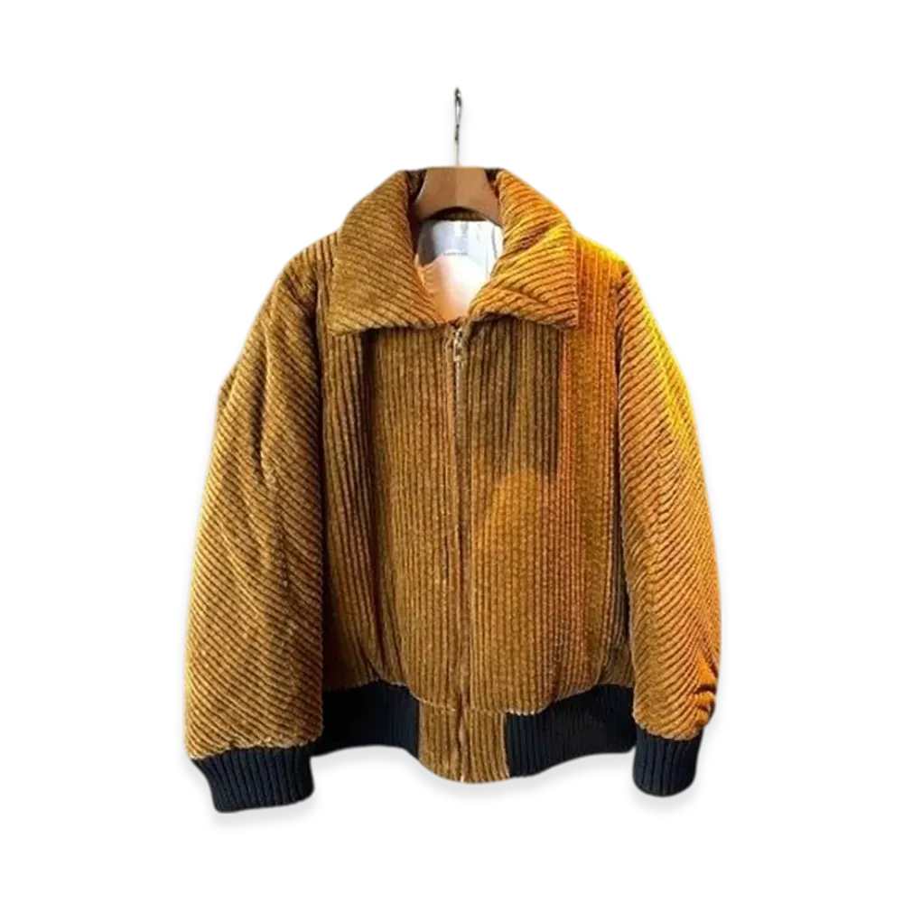 OVERCOAT Cotton Corduroy Puffer Blouson "Camel"